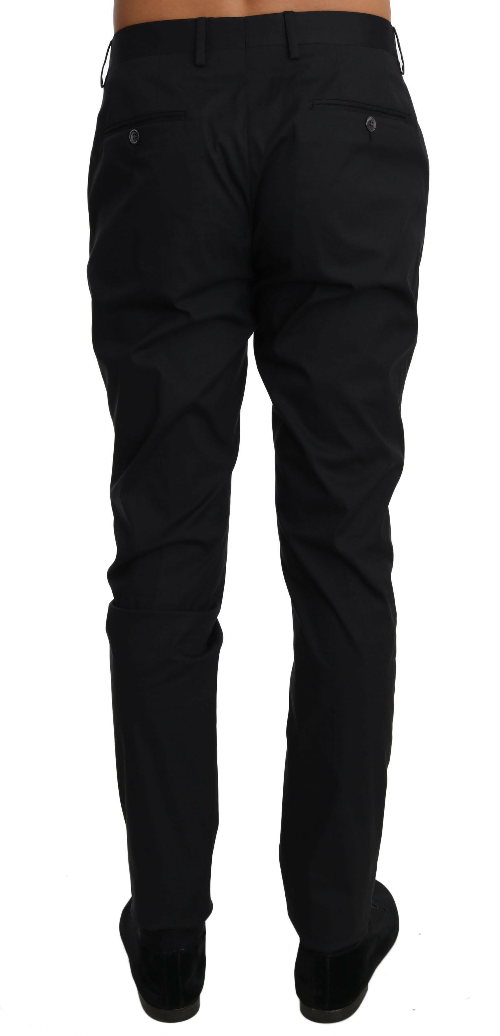 Dolce & Gabbana Black Cotton Stretch Formal Trousers Pants -   -  Dolce & Gabbana.