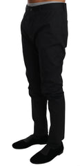 Dolce & Gabbana Black Cotton Stretch Formal Trousers Pants -   -  Dolce & Gabbana.