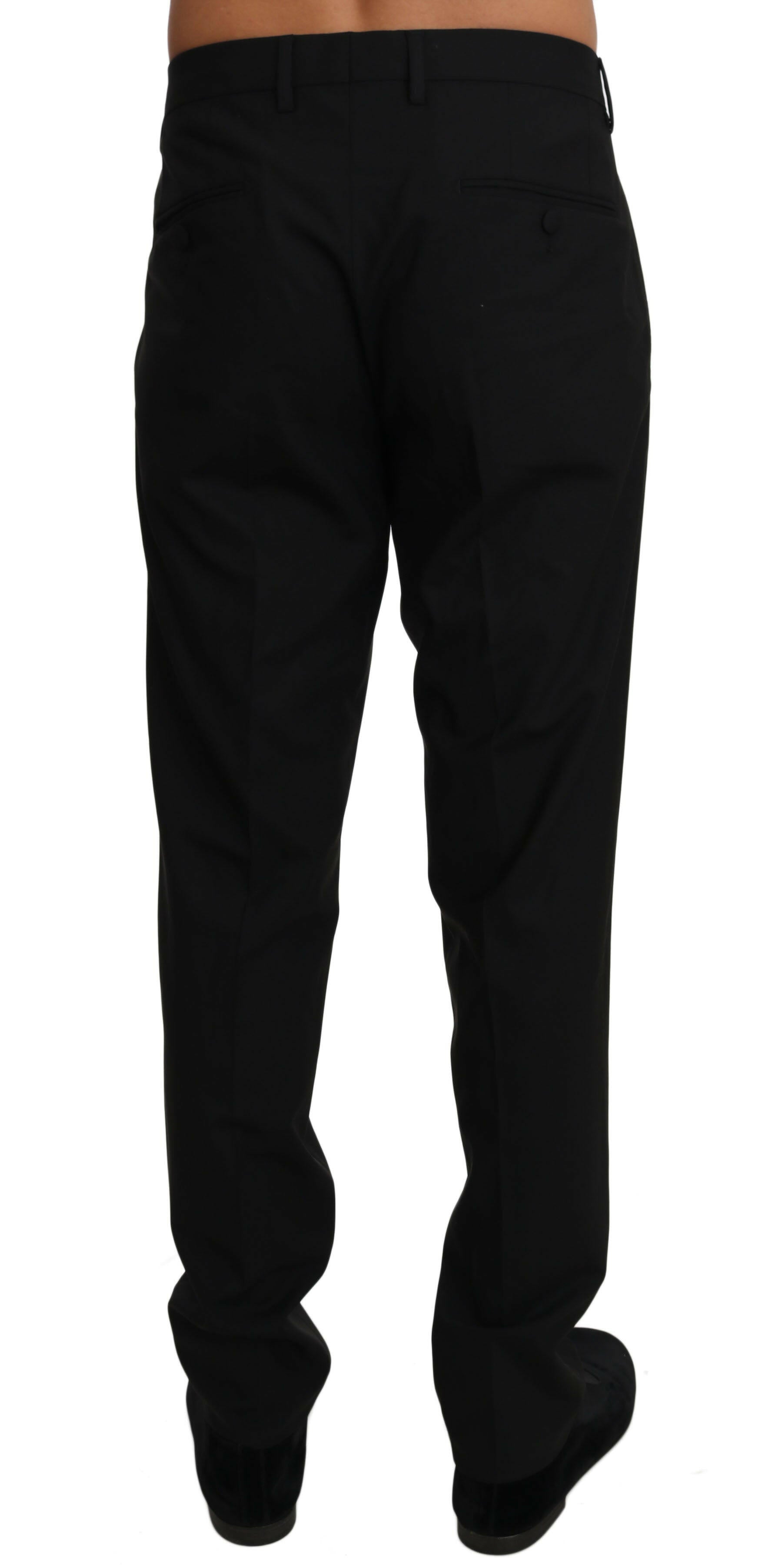 Dolce & Gabbana Black Wool Stretch Dress Trousers Pants -   -  Dolce & Gabbana.