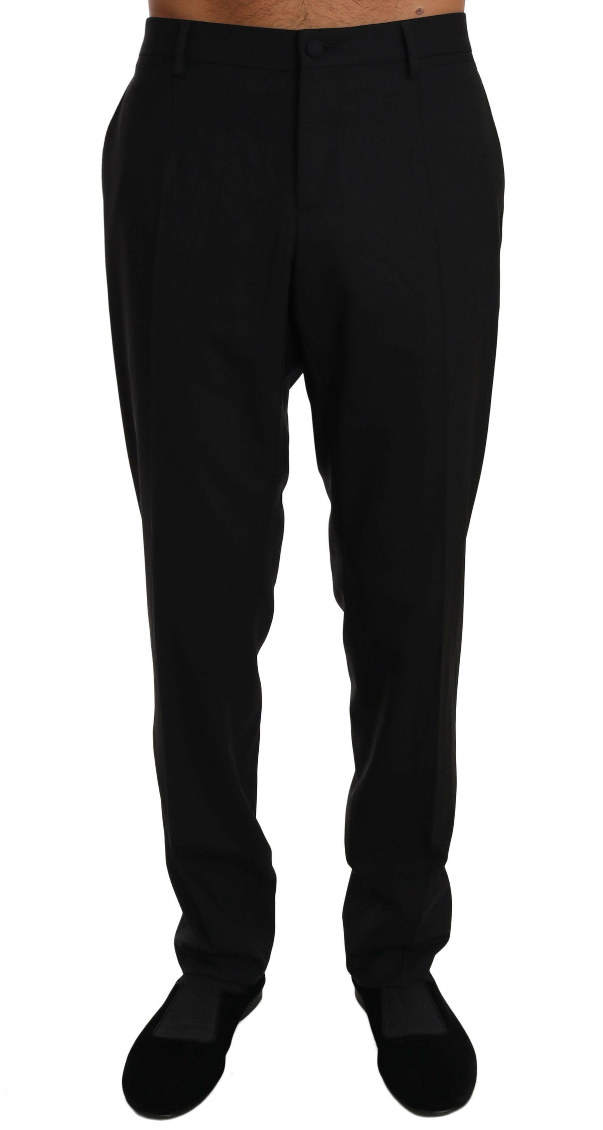 Dolce & Gabbana Black Wool Stretch Dress Trousers Pants -   -  Dolce & Gabbana.