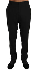 Dolce & Gabbana Black Wool Stretch Dress Trousers Pants -   -  Dolce & Gabbana.