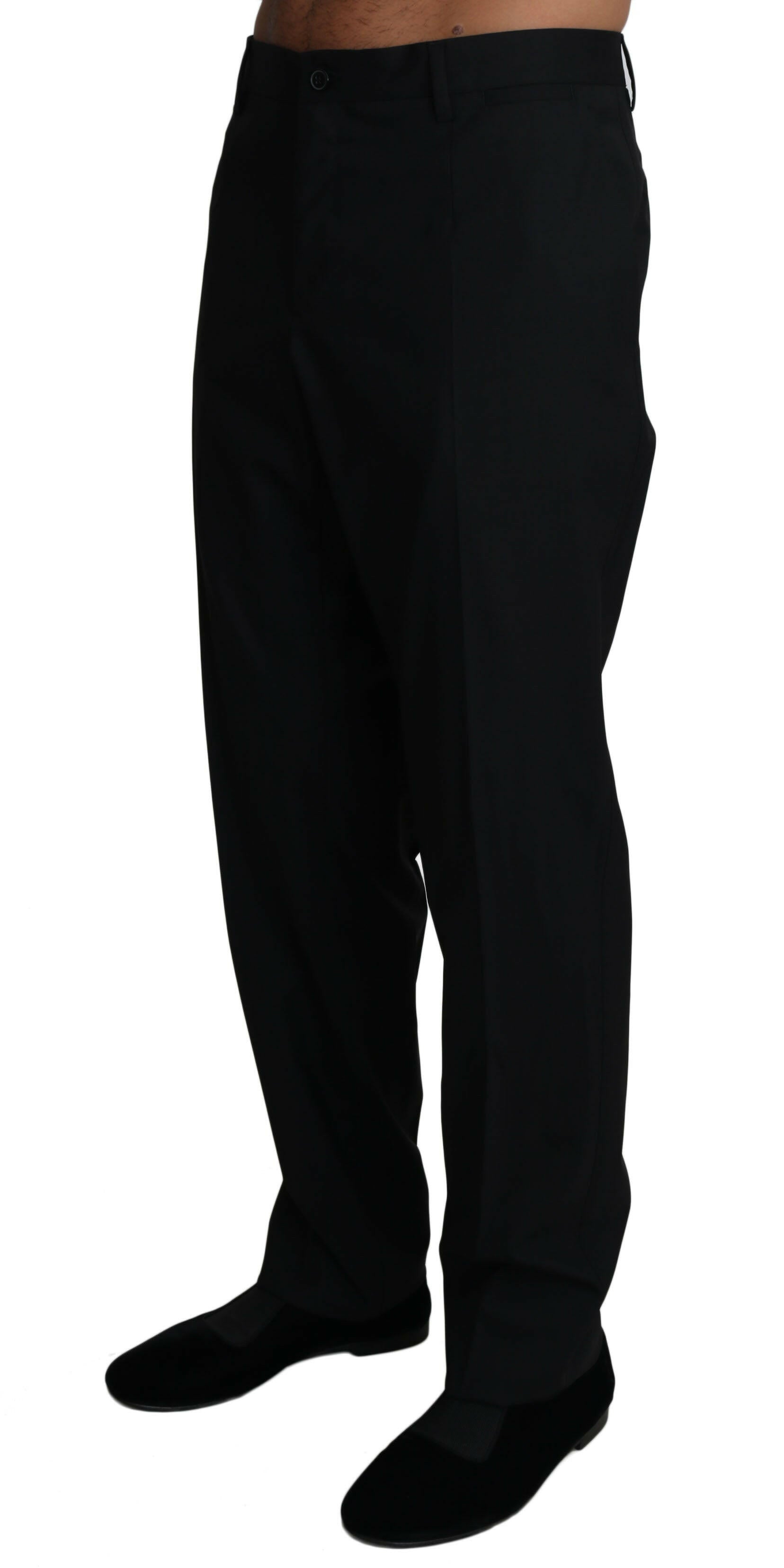 Dolce & Gabbana Black Wool Stretch Dress Trousers Pants -   -  Dolce & Gabbana.