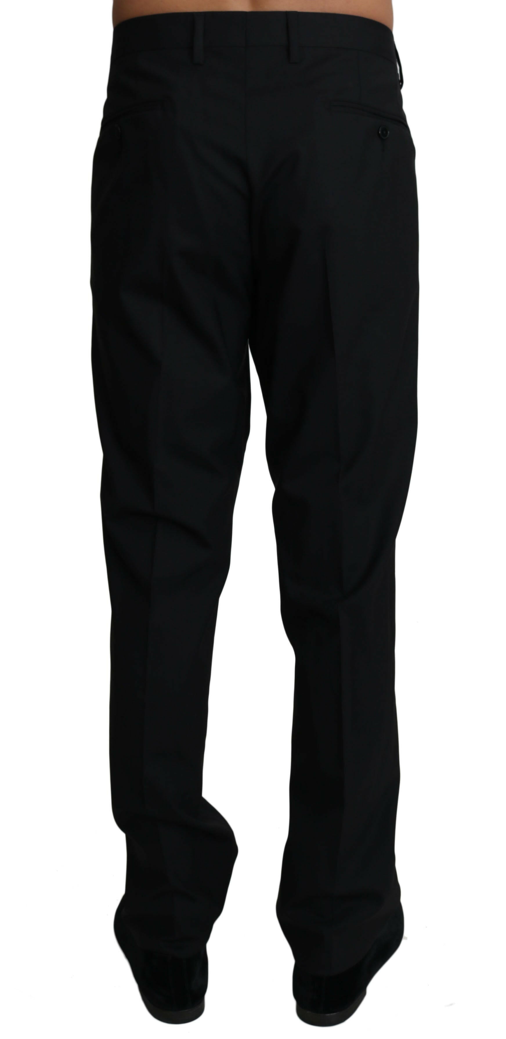 Dolce & Gabbana Black Wool Stretch Dress Trousers Pants -   -  Dolce & Gabbana.