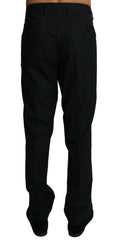 Dolce & Gabbana Black Wool Stretch Dress Trousers Pants -   -  Dolce & Gabbana.