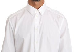 Dolce & Gabbana White Cotton GOLD Dress Shirt -   -  Dolce & Gabbana.