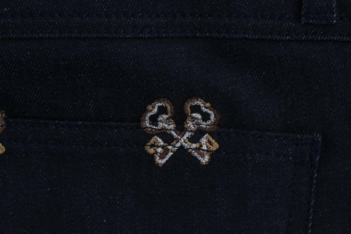 Dolce & Gabbana Blue Key Embroidered Slim Fit KATE Jeans -   -  Dolce & Gabbana.