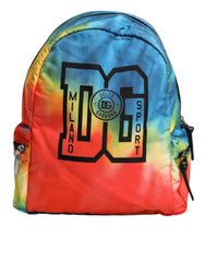 Dolce & Gabbana Multicolor Tie Dye Nylon Logo Print Kids Backpack Bag -   -  Dolce & Gabbana.