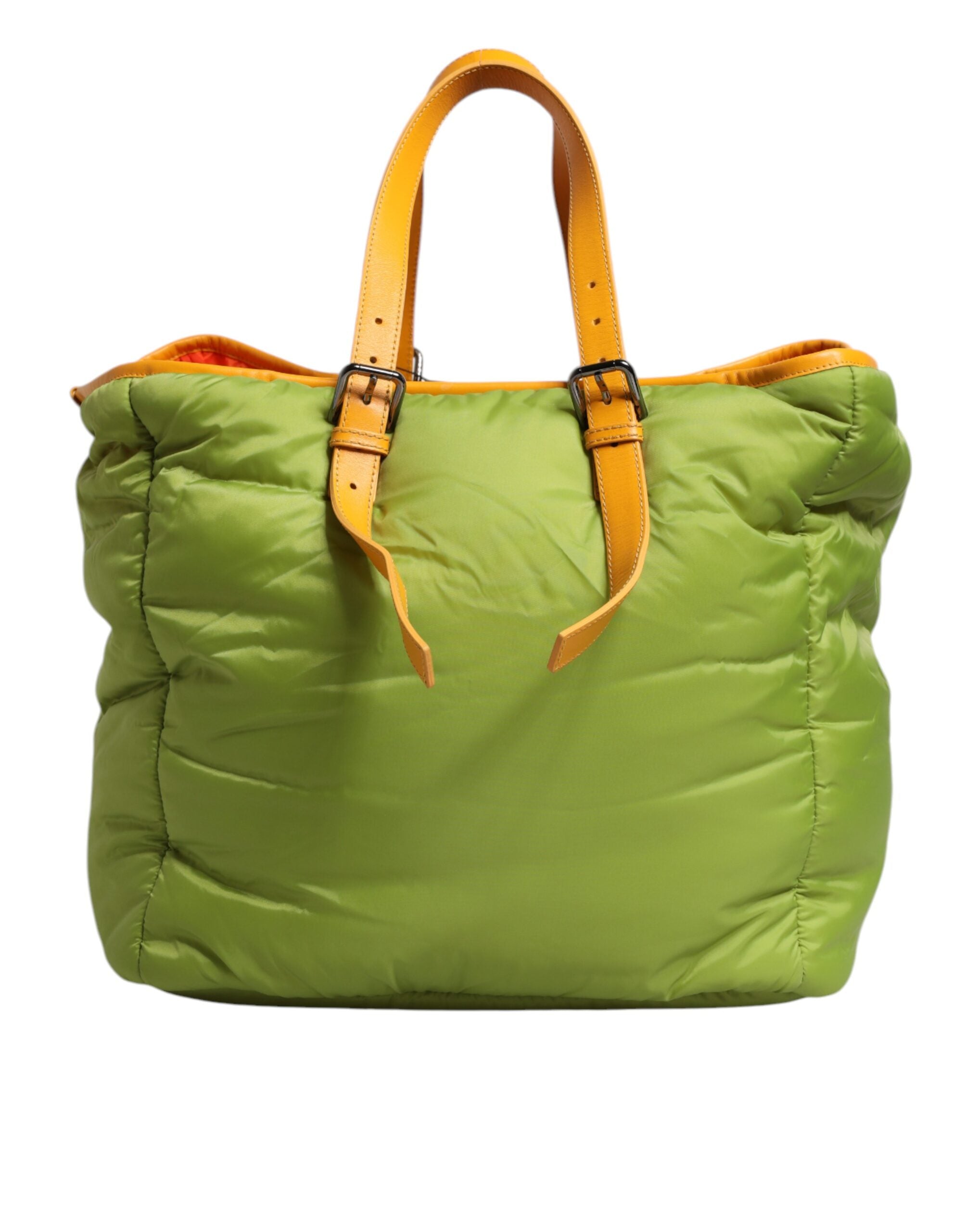 Dolce & Gabbana Green Nylon Padded Logo Plaque Tote Crossbody Bag -   -  Dolce & Gabbana.