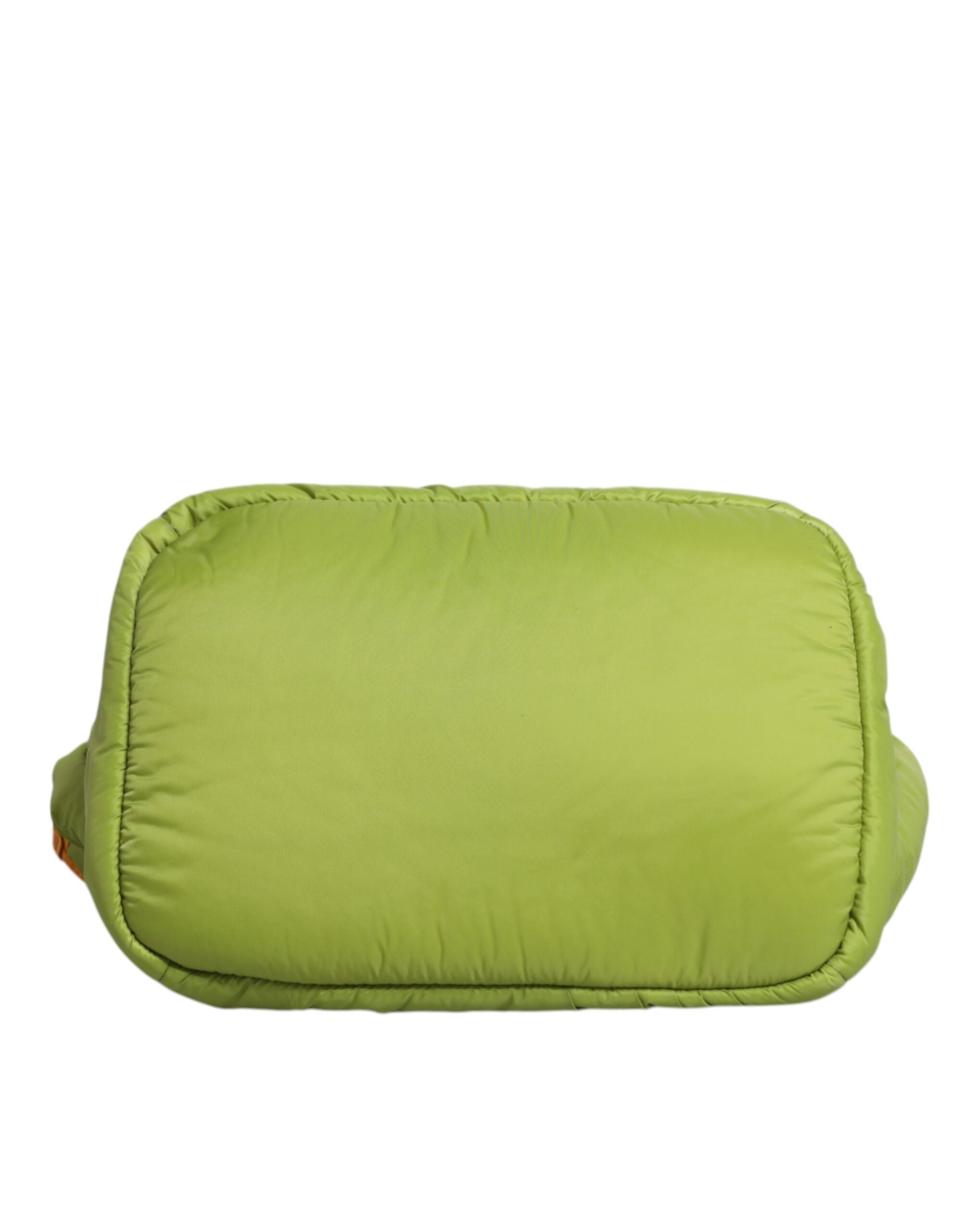 Dolce & Gabbana Green Nylon Padded Logo Plaque Tote Crossbody Bag -   -  Dolce & Gabbana.