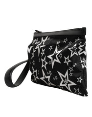 Dolce & Gabbana Black White Stars Pattern Clutch Pouch Bag -   -  Dolce & Gabbana.