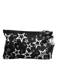 Dolce & Gabbana Black White Stars Pattern Clutch Pouch Bag -   -  Dolce & Gabbana.