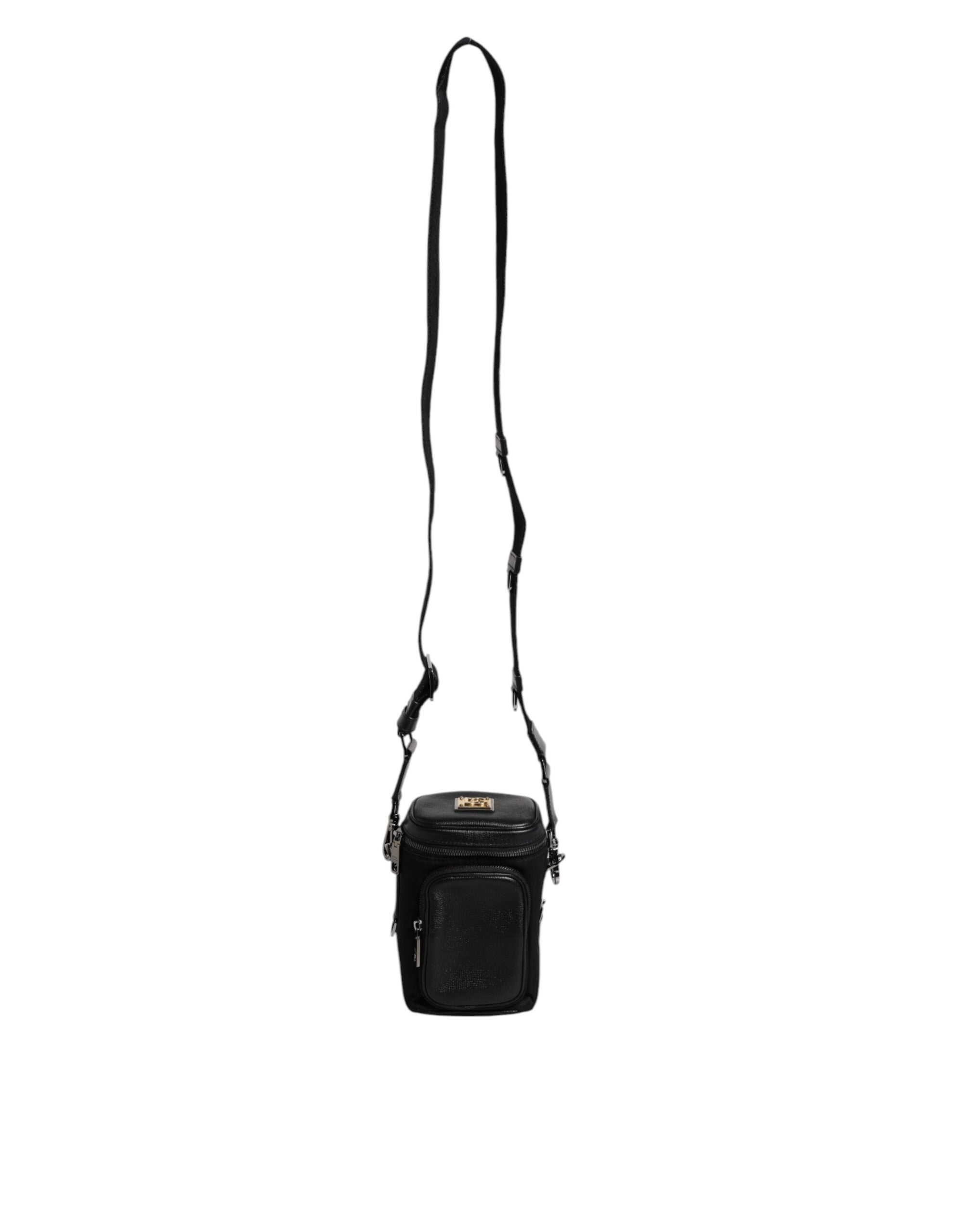 Dolce & Gabbana Black Leather Logo Purse Crossbody Camera Bag -   -  Dolce & Gabbana.