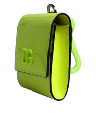 Dolce & Gabbana Yellow Green Bifold DG Logo Neck Strap Cardholder Wallet -   -  Dolce & Gabbana.