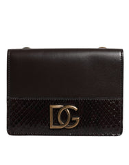 Dolce & Gabbana Brown Leather Bifold DG Logo Cardholder Sling Strap Wallet -   -  Dolce & Gabbana.
