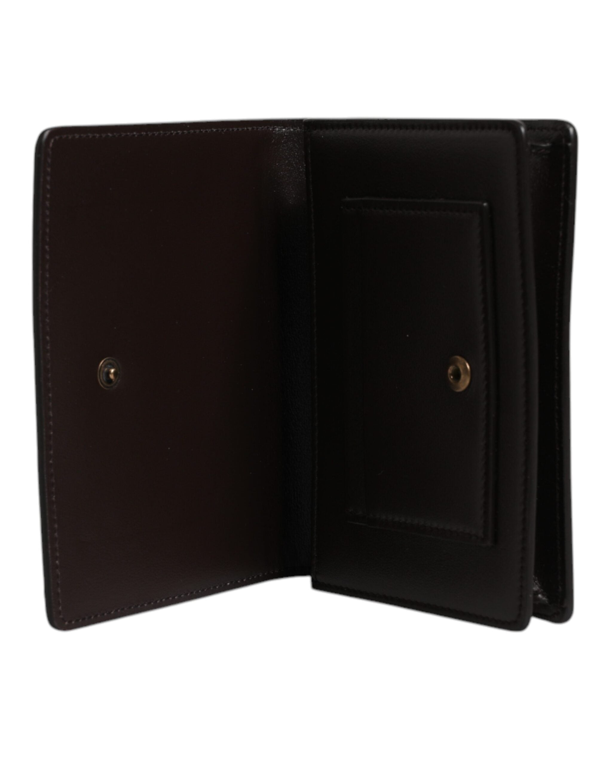 Dolce & Gabbana Brown Leather Bifold DG Logo Cardholder Sling Strap Wallet -   -  Dolce & Gabbana.