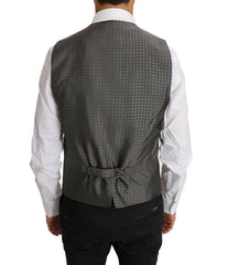Dolce & Gabbana Brown Wool Silk Waistcoat Vest -  Vests for Men Suits -  Dolce & Gabbana.