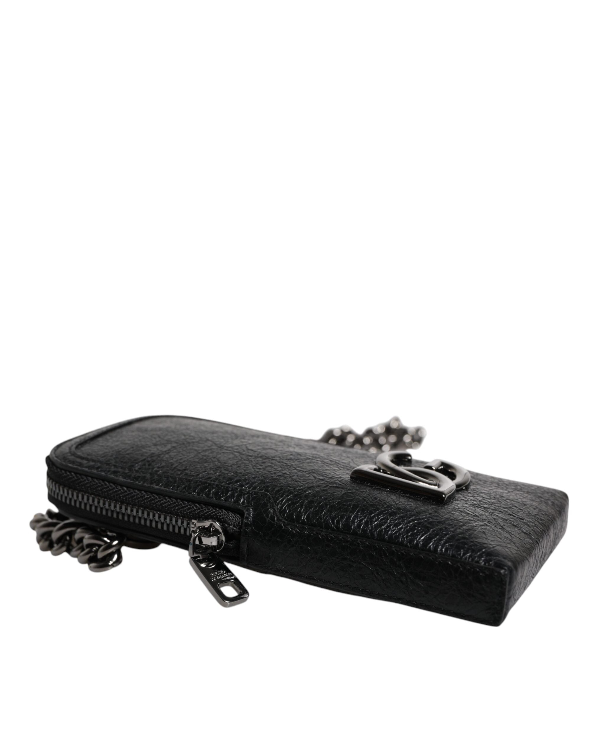 Dolce & Gabbana Black Leather Purse Crossbody Chain Sling Phone Bag -   -  Dolce & Gabbana.