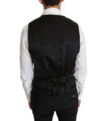 Dolce & Gabbana Gray Solid 100% Wool Waistcoat Vest -  Vests for Men Suits -  Dolce & Gabbana.