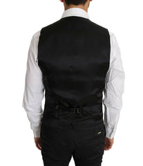 Dolce & Gabbana Black Solid Wool Silk Waistcoat Vest -  Vests for Men Suits -  Dolce & Gabbana.