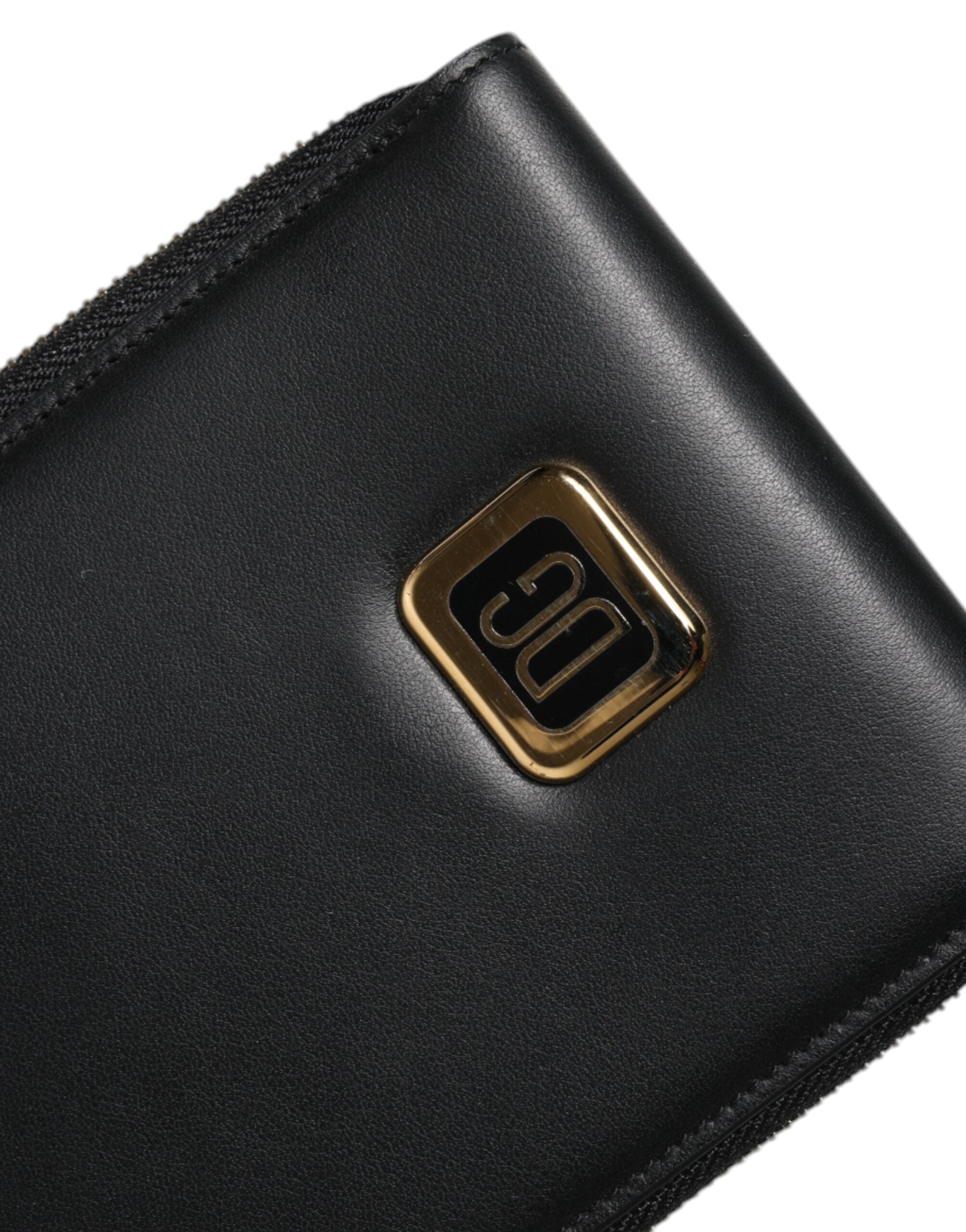 Dolce & Gabbana Black Leather Logo Plaque Neck Strap Card Coin Wallet -   -  Dolce & Gabbana.