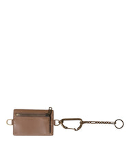 Dolce & Gabbana Brown Exotic Leather Card Holder DG Logo Plaque Wallet -   -  Dolce & Gabbana.