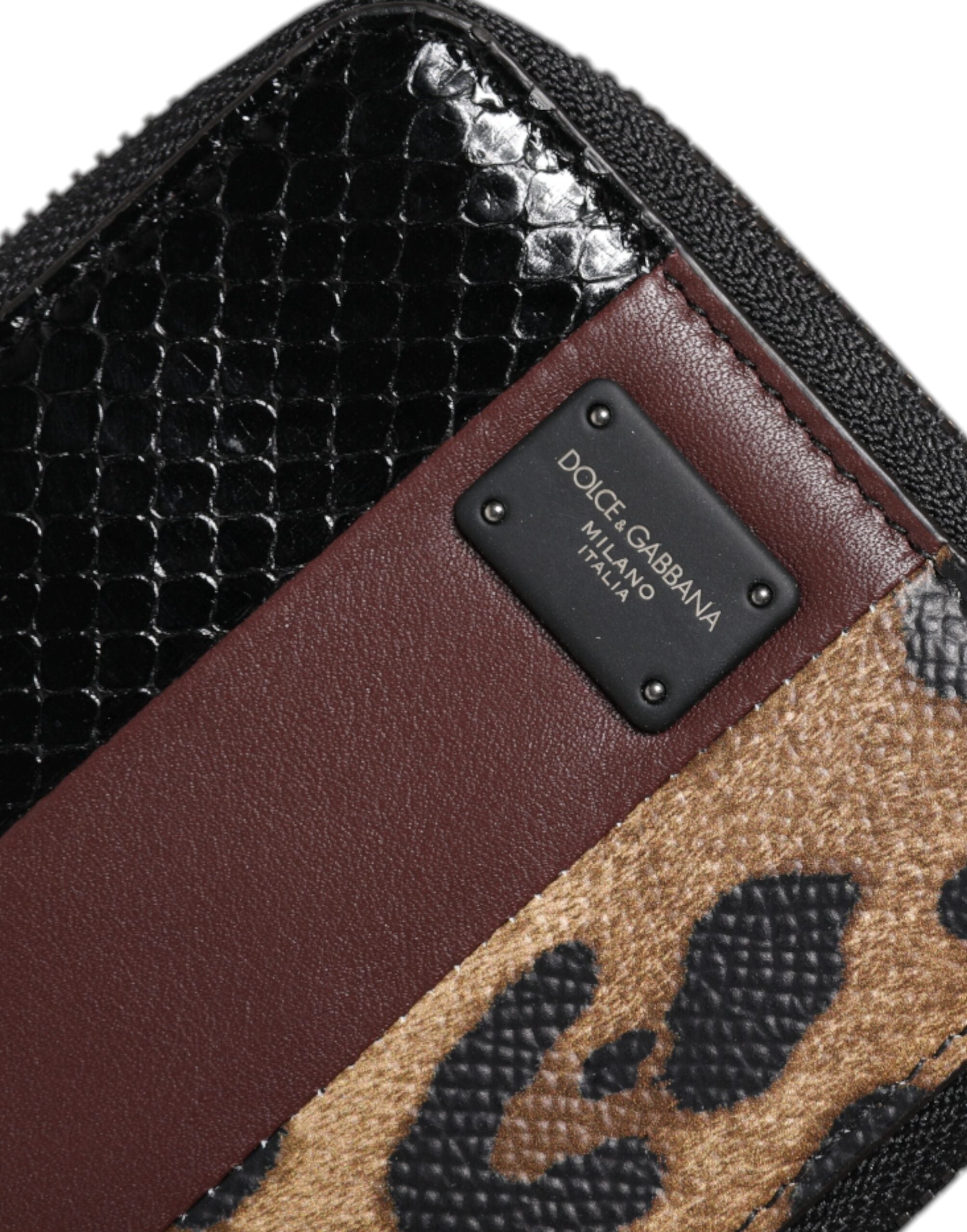 Dolce & Gabbana Multicolor Leopard Leather DG Bifold Card Holder Wallet -   -  Dolce & Gabbana.