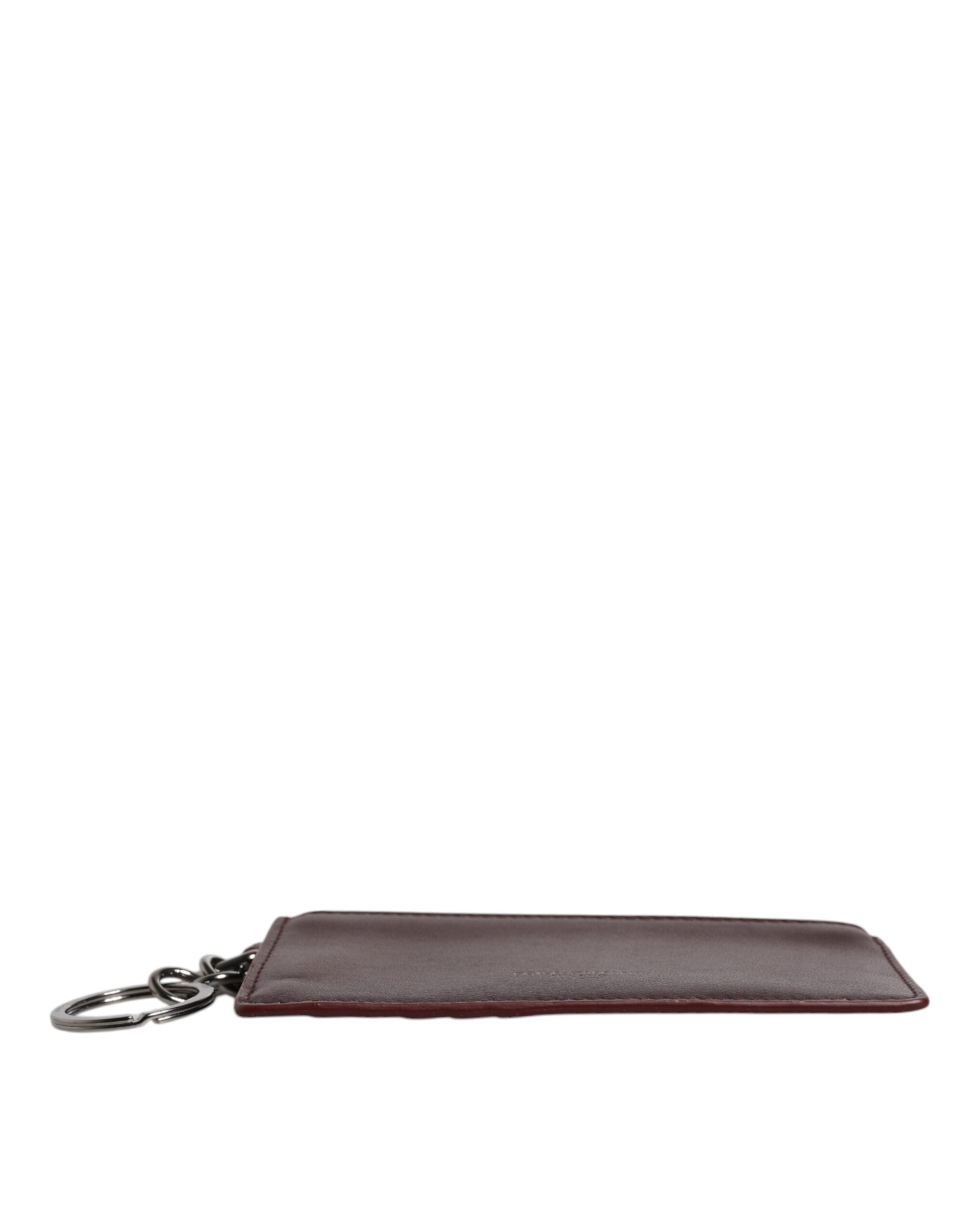 Dolce & Gabbana Brown Calfskin Leather DG Logo Card Holder Wallet -   -  Dolce & Gabbana.