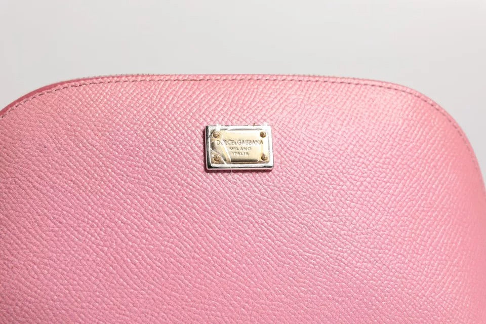 Dolce & Gabbana Pink Leather DG Logo Zip Around Hand Purse Pouch Wallet -   -  Dolce & Gabbana.