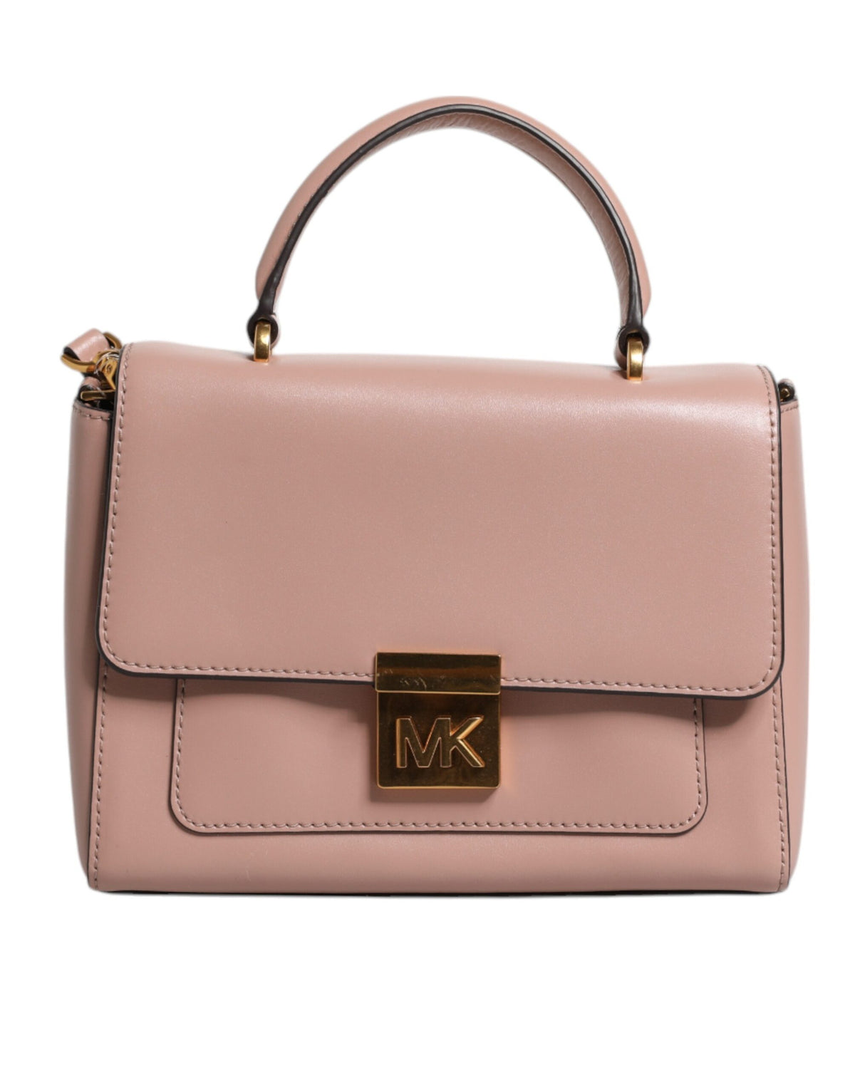 Michael Kors Pink Leather Logo Plaque Crossbody MINDY Satchel Bag -   -  Michael Kors.