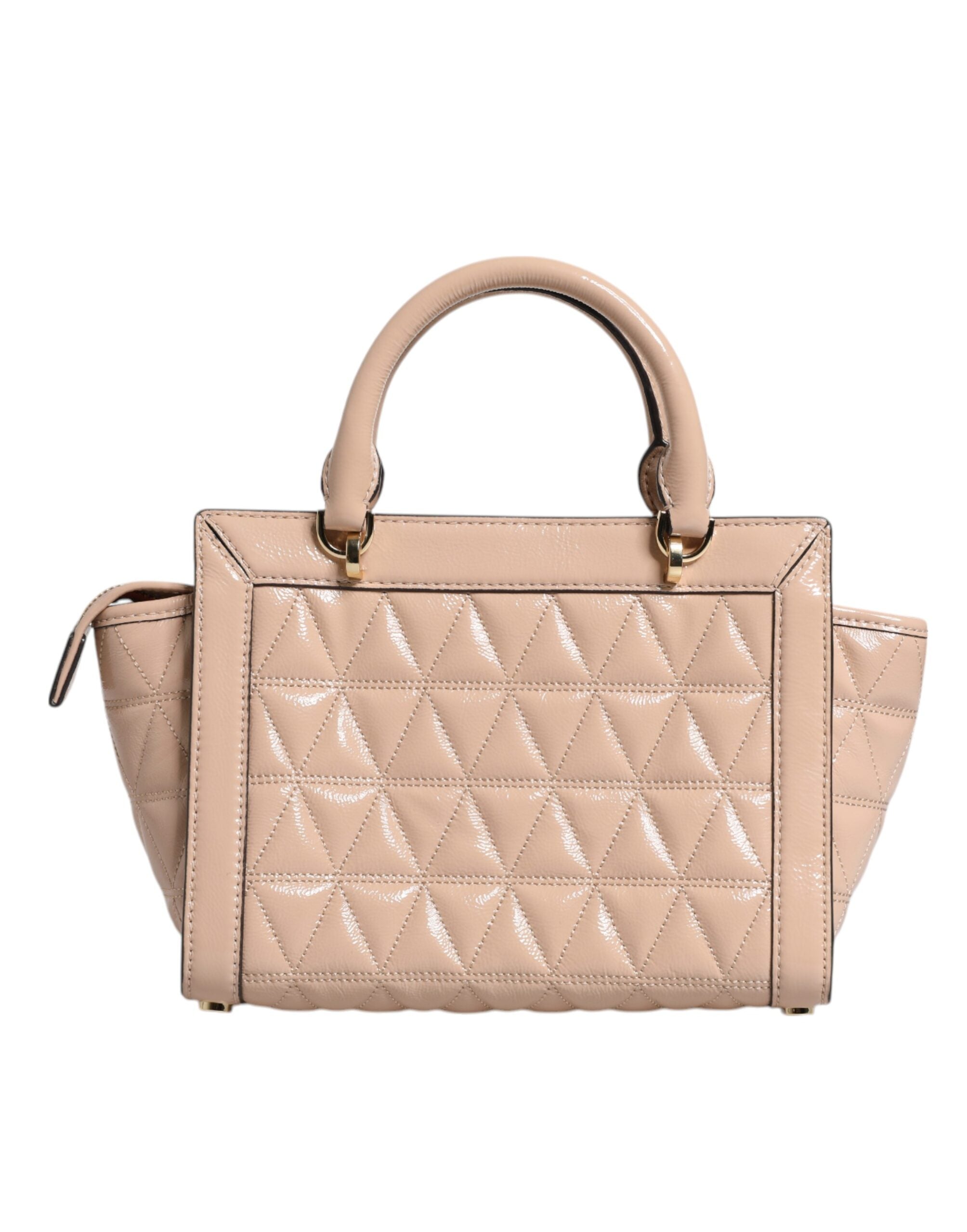 Michael Kors Peach Quilted Leather Logo Crossbody VIVIANNE Messenger Bag -   -  Michael Kors.