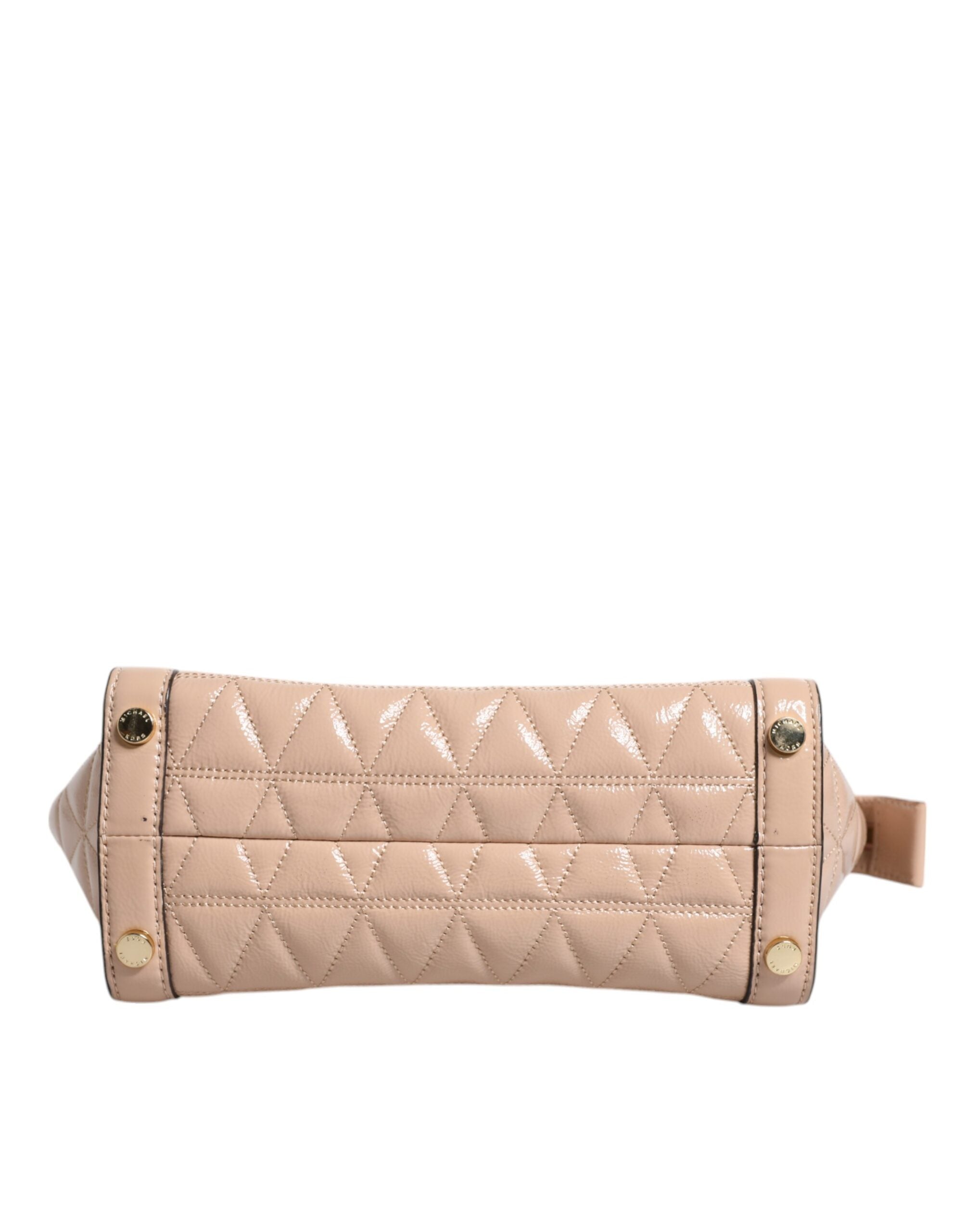 Michael Kors Peach Quilted Leather Logo Crossbody VIVIANNE Messenger Bag -   -  Michael Kors.
