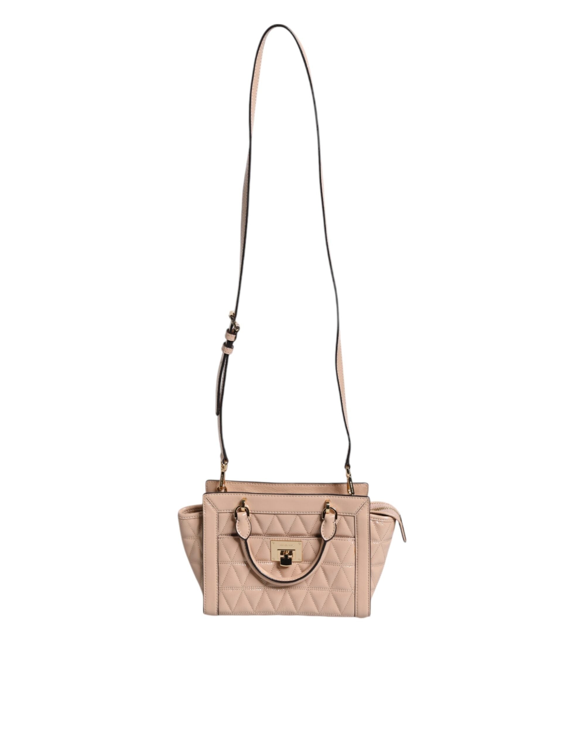 Michael Kors Peach Quilted Leather Logo Crossbody VIVIANNE Messenger Bag -   -  Michael Kors.
