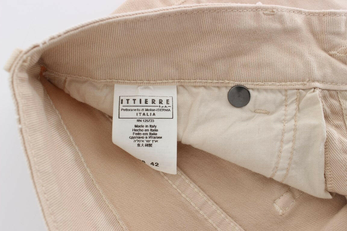 Cavalli Beige Wash Slim Fit Cotton Stretch Jeans -   -  Cavalli.
