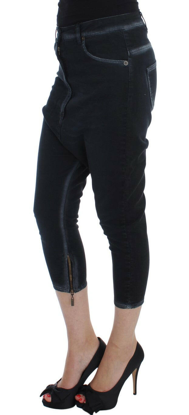 Cavalli Blue Cotton Stretch Baggy Relax Jeans -   -  Cavalli.
