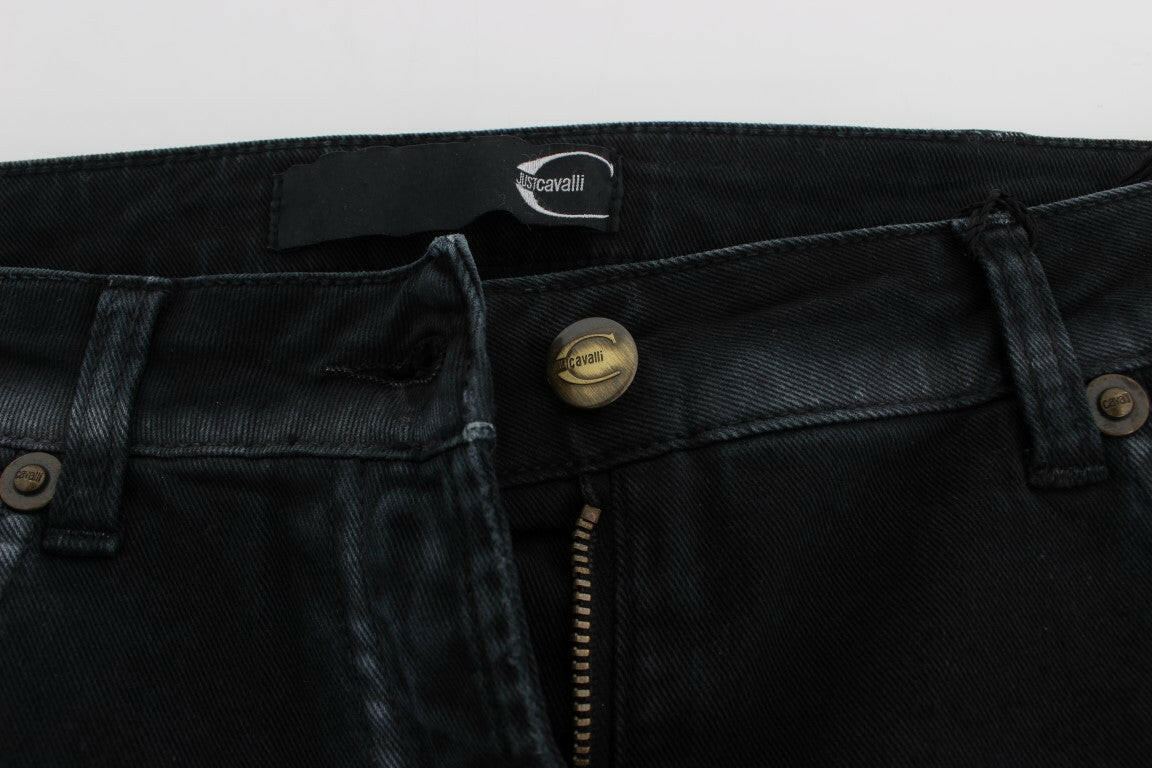Cavalli Blue Cotton Stretch Baggy Relax Jeans -   -  Cavalli.