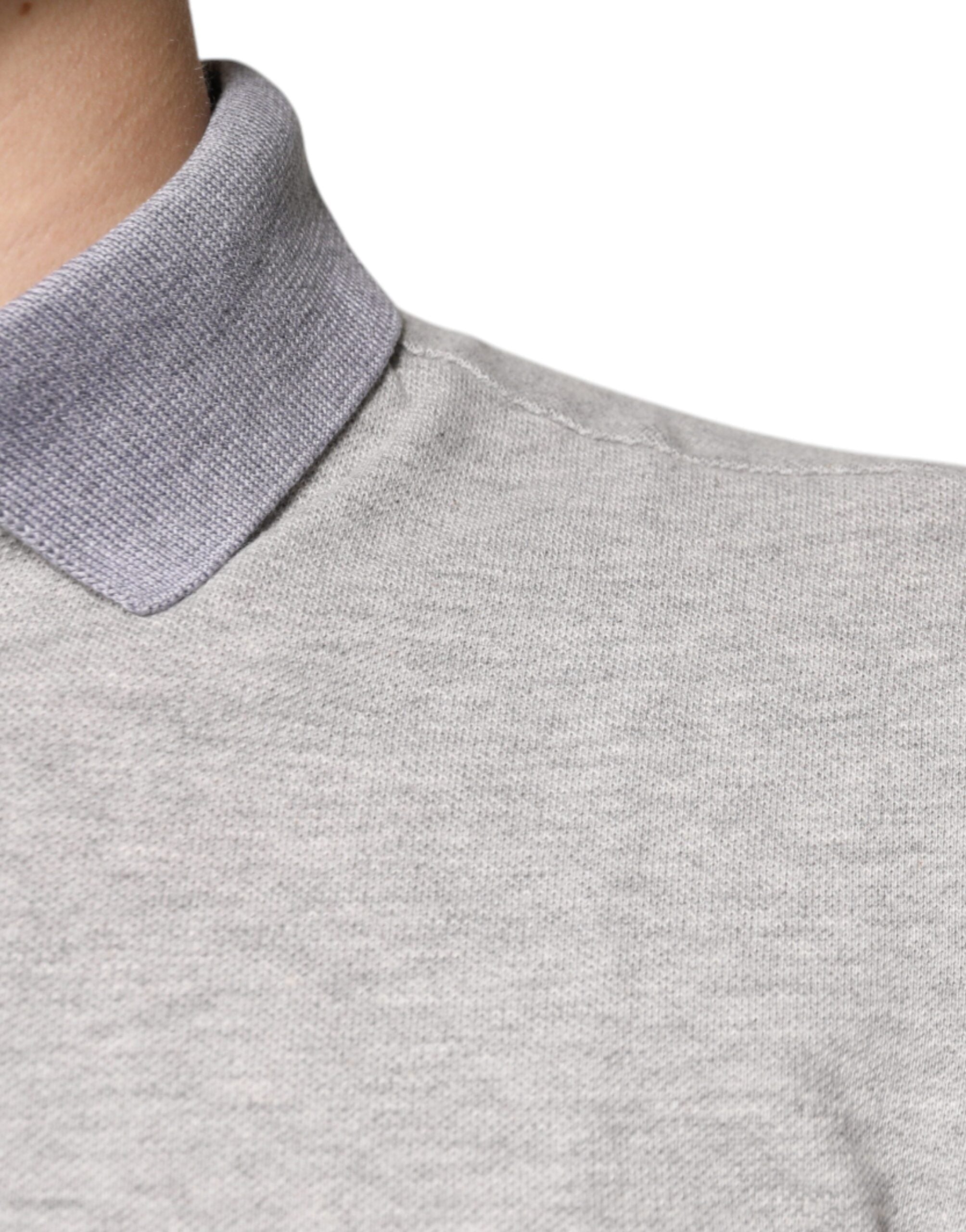 Dolce & Gabbana Gray Collared Short Sleeves Men Polo T-shirt -   -  Dolce & Gabbana.