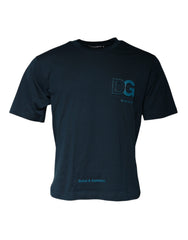 Dolce & Gabbana Blue Logo Crew Neck Short Sleeves T-shirt -   -  Dolce & Gabbana.