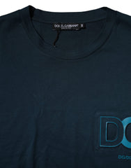 Dolce & Gabbana Blue Logo Crew Neck Short Sleeves T-shirt -   -  Dolce & Gabbana.