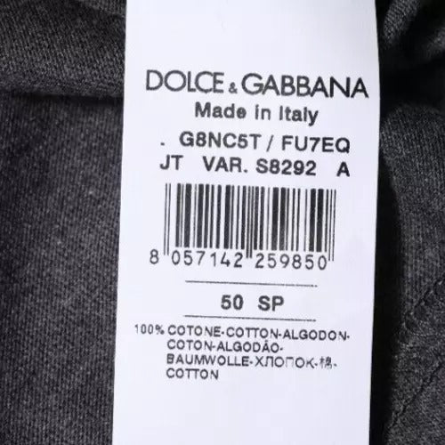 Dolce & Gabbana Dark Gray Crew Neck Short Sleeves T-shirt -   -  Dolce & Gabbana.