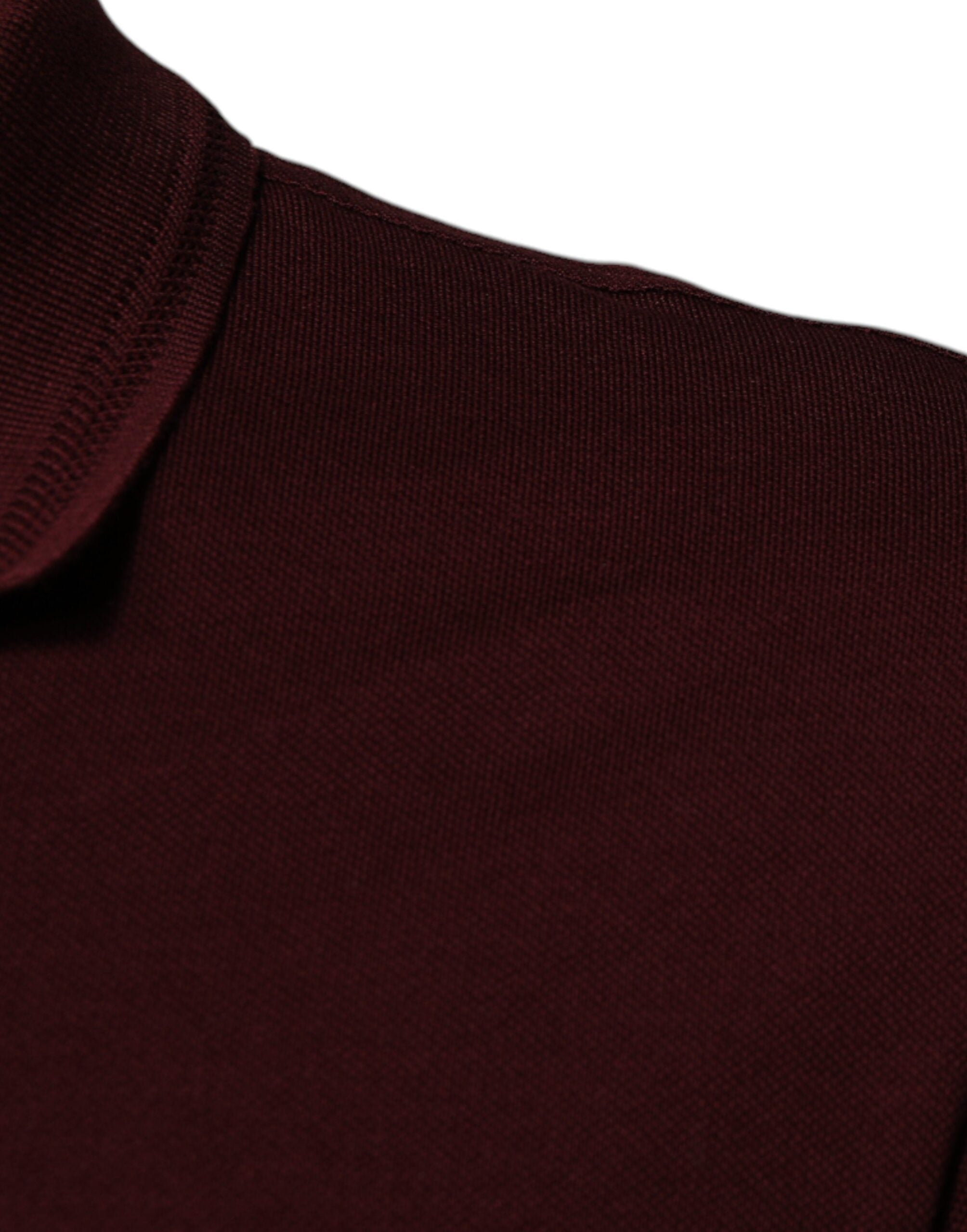 Dolce & Gabbana Maroon Collared Short Sleeves Polo T-shirt -   -  Dolce & Gabbana.