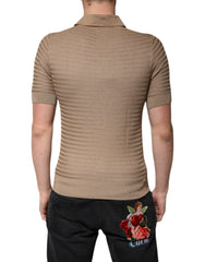Dolce & Gabbana Brown Collared Short Sleeves Polo T-shirt -   -  Dolce & Gabbana.