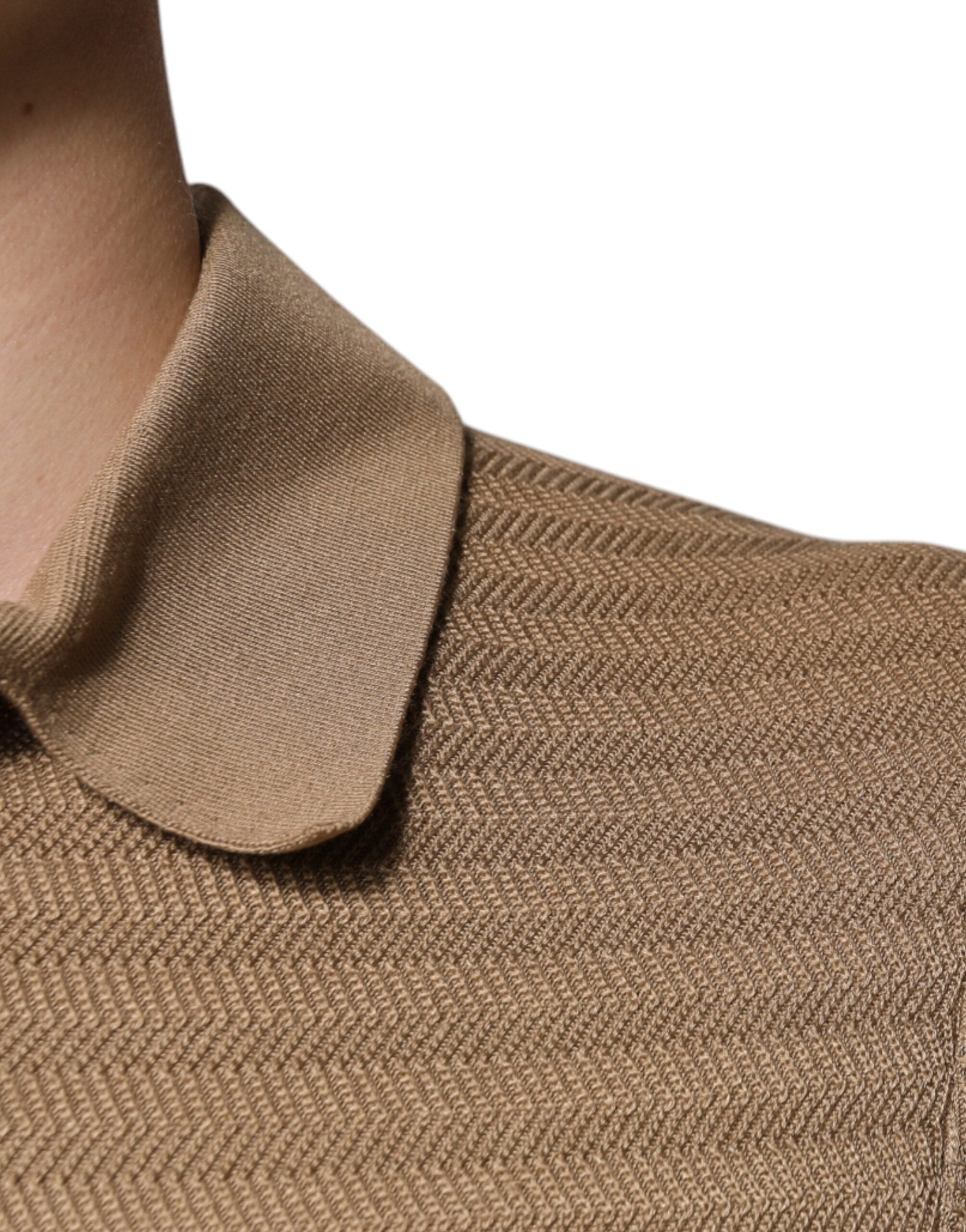 Dolce & Gabbana Brown Collared Short Sleeves Polo T-shirt -   -  Dolce & Gabbana.