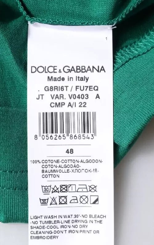 Dolce & Gabbana Green Logo Crew Neck Short Sleeves T-shirt -   -  Dolce & Gabbana.