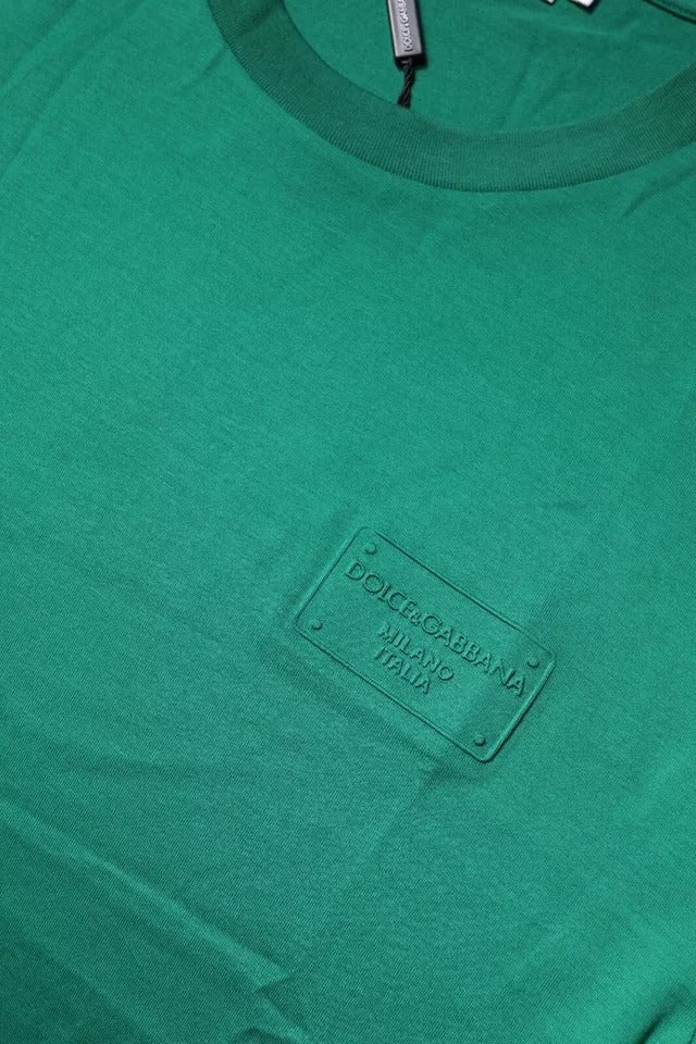 Dolce & Gabbana Green Logo Crew Neck Short Sleeves T-shirt -   -  Dolce & Gabbana.