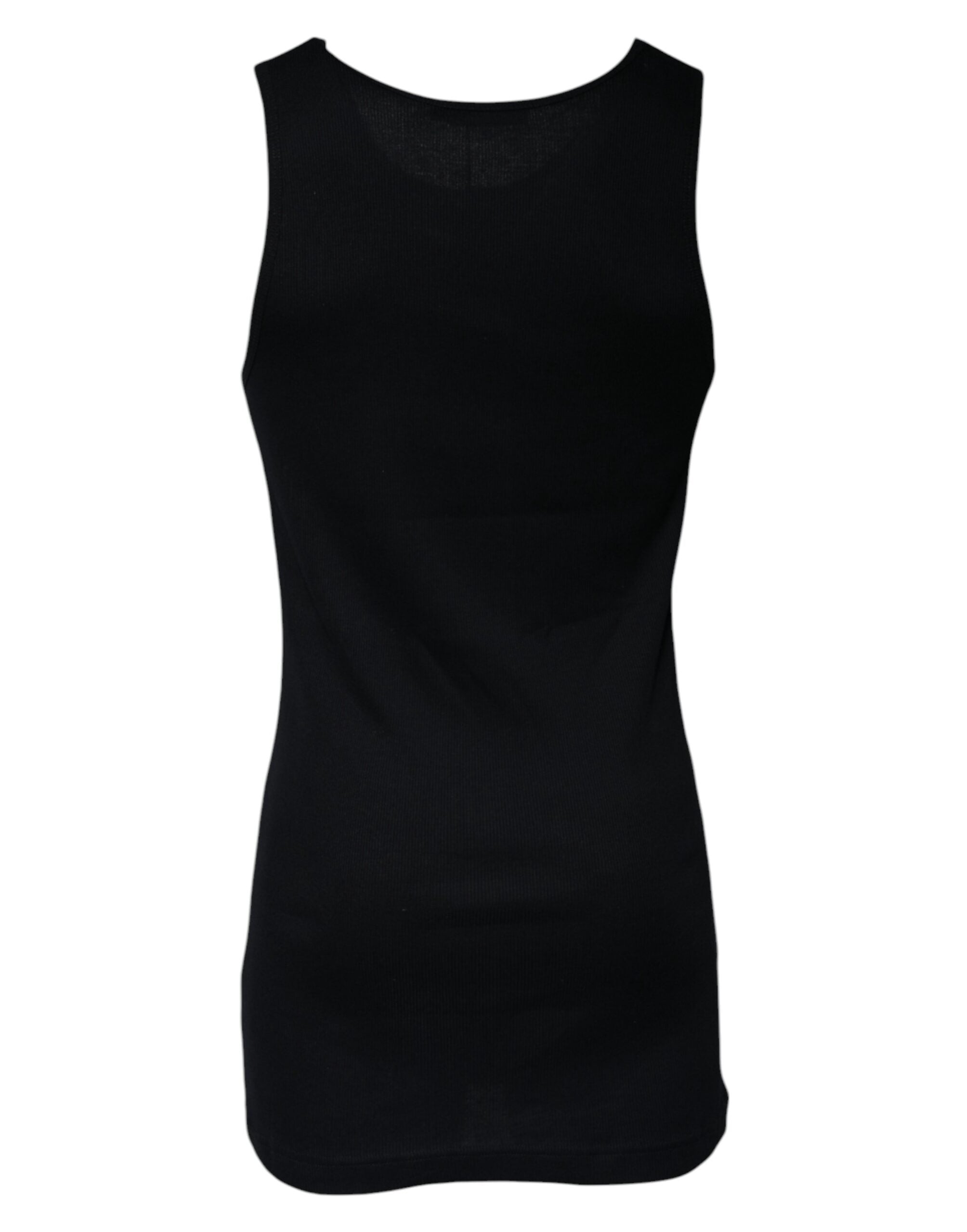 Dolce & Gabbana Black Cotton Sleeveless Round Neck Tank T-shirt -   -  Dolce & Gabbana.