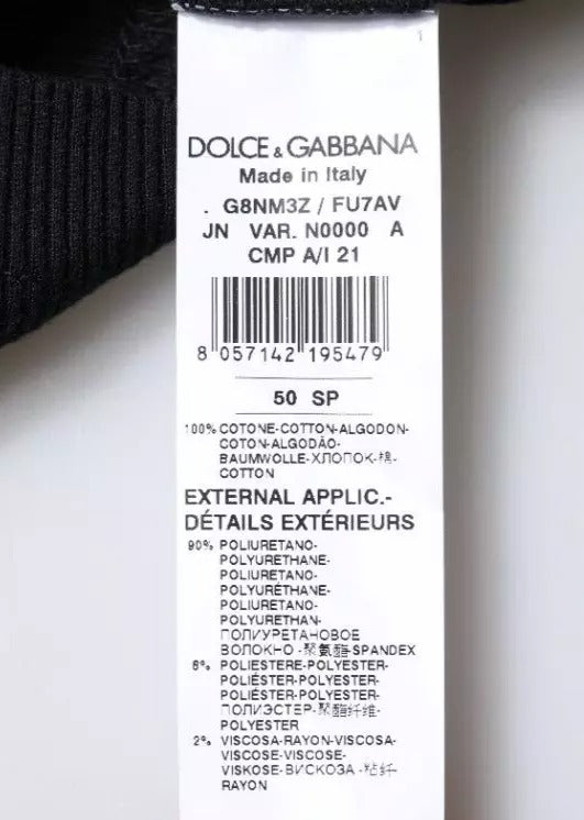 Dolce & Gabbana Black Cotton Sleeveless Round Neck Tank T-shirt -   -  Dolce & Gabbana.