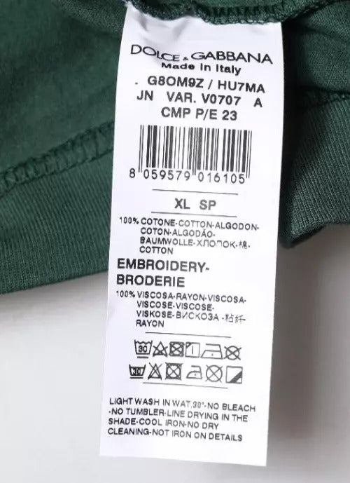 Dolce & Gabbana Green DG Sleeveless Round Neck Tank T-shirt -   -  Dolce & Gabbana.