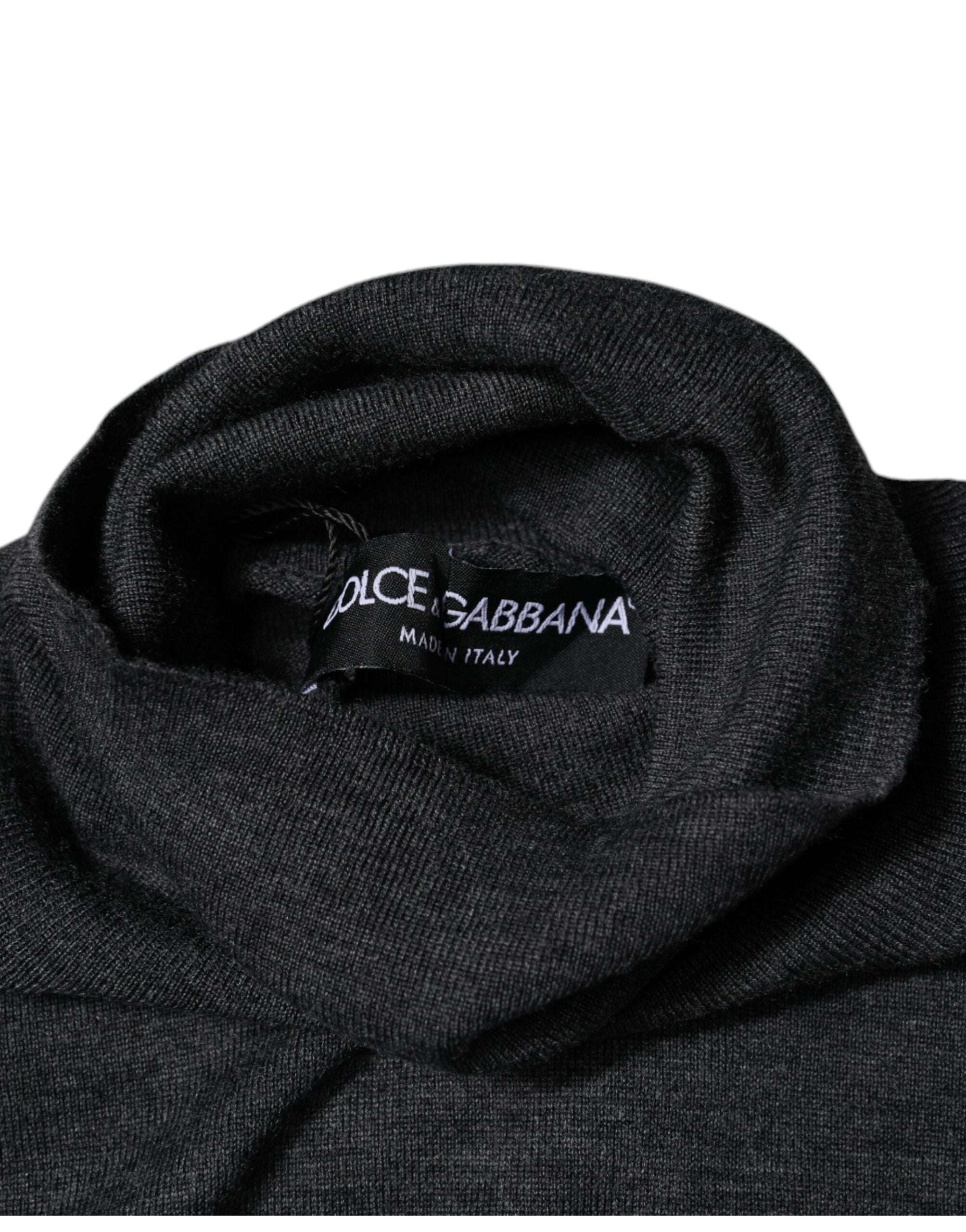 Dolce & Gabbana Gray Wool Knit Turtleneck Pullover Sweater -   -  Dolce & Gabbana.