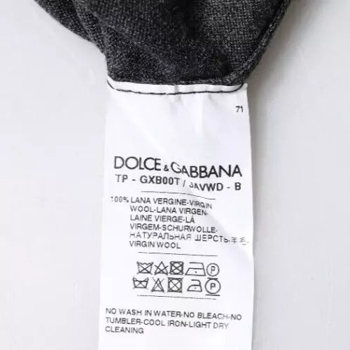 Dolce & Gabbana Gray Wool Knit Turtleneck Pullover Sweater -   -  Dolce & Gabbana.