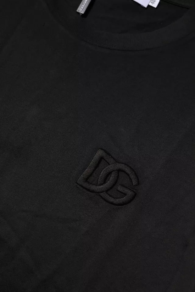 Dolce & Gabbana Black Cotton Crew Neck Short Sleeves T-shirt -   -  Dolce & Gabbana.